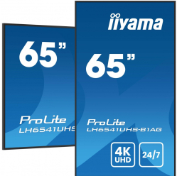 IIYAMA 65 cali LH6541UHS-B1AG VA 4K 24/7 LAN USB HDMI 500cd/m2 Haze(25%) 2x10W Pion/Poziom 