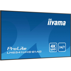 IIYAMA 65 cali LH6541UHS-B1AG VA 4K 24/7 LAN USB HDMI 500cd/m2 Haze(25%) 2x10W Pion/Poziom 