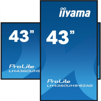 IIYAMA 43 LH4360UHS-B2A 24/7 500cd 4K VA Wifi 6.5ms 3xHDMI 2xUSBR J45 RS-232C