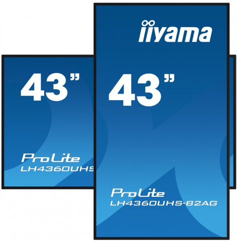 IIYAMA 43 LH4360UHS-B2A 24/7 500cd 4K VA Wifi 6.5ms 3xHDMI 2xUSBR J45 RS-232C