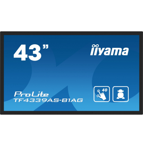 IIYAMA 43 cale TF4339AS-B1AG IPS 4K HDMIx2 DP RJ45 3xUSB 40pkt ANDROID 24/7