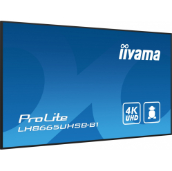 IIYAMA 86 cali LH8665UHSB-B1 24/7 IPS ANDROID 11 4K 800cd iiSignage2 SDM 2x HDMI DP 2x USB 2x 10W RJ45 WiFi 4/32GB PION/POZIOM 400x400