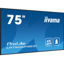 IIYAMA 75 cali LH7565UHSB-B1 24/7 IPS ANDROID 11 4K 800cd iiSignage2 SDM 2x HDMI DP 2x USB 2x 10W RJ45 WiFi 4/32GB PION/POZIOM 400x400(vesa)