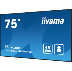 IIYAMA 75 cali LH7565UHSB-B1 24/7 IPS ANDROID 11 4K 800cd iiSignage2 SDM 2x HDMI DP 2x USB 2x 10W RJ45 WiFi 4/32GB PION/POZIOM 400x400(vesa)