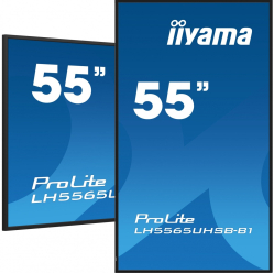 IIYAMA 55 cali LH5565UHSB-B1 24/7 IPS ANDROID 11 4K 800cd iiSignage2 SDM 2x HDMI DP 2x USB 2x 10W RJ45 WiFi 4/32GB PION/POZIOM 400x400(vesa)
