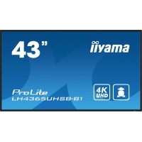 IIYAMA 43 cale LH4365UHSB-B1 24/7 IPS ANDROID 11 4K 800cd iiSignage2 SDM 2x HDMI DP 2x USB 2x 10W RJ45 WiFi 4/32GB PION/POZIOM 400x400(vesa)