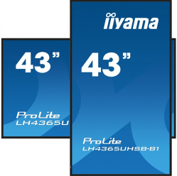 IIYAMA 43 cale LH4365UHSB-B1 24/7 IPS ANDROID 11 4K 800cd iiSignage2 SDM 2x HDMI DP 2x USB 2x 10W RJ45 WiFi 4/32GB PION/POZIOM 400x400(vesa)