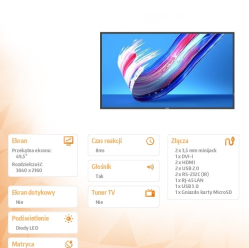Philips 50BDL3650Q 50 cali Public Display 