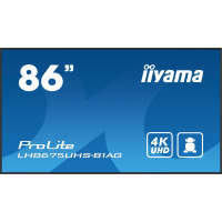 IIYAMA 85.6 calowy LH8675UHS-B1A 24/7 IPS ANDROID.11 4K 500cd/m2 WiFi 3xHDMI DP Daisy/Chain 2xUSB 2x10W RJ45 iiSignage2 FailOver SDM 4GB/32GB metal 
