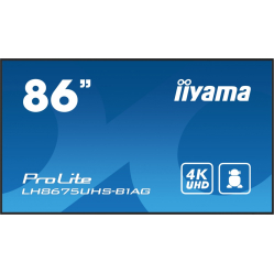 IIYAMA 85.6 calowy LH8675UHS-B1A 24/7 IPS ANDROID.11 4K 500cd/m2 WiFi 3xHDMI DP Daisy/Chain 2xUSB 2x10W RJ45 iiSignage2 FailOver SDM 4GB/32GB metal 
