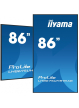 IIYAMA 85.6 calowy LH8675UHS-B1A 24/7 IPS ANDROID.11 4K 500cd/m2 WiFi 3xHDMI DP Daisy/Chain 2xUSB 2x10W RJ45 iiSignage2 FailOver SDM 4GB/32GB metal 