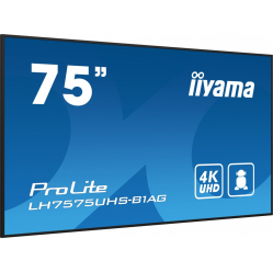 IIYAMA 75 cali LH7575UHS-B1AG 24/7 IPS ANDROID.11 4K 500cd/m2 WiFi 3xHDMI DP Daisy/Chain 2xUSB 2x10W RJ45 iiSignage2 FailOver SDM 4GB/32GB metal PIO