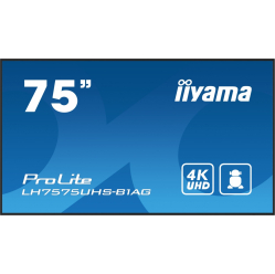IIYAMA 75 cali LH7575UHS-B1AG 24/7 IPS ANDROID.11 4K 500cd/m2 WiFi 3xHDMI DP Daisy/Chain 2xUSB 2x10W RJ45 iiSignage2 FailOver SDM 4GB/32GB metal PIO
