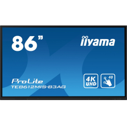 IIYAMA 85.6 cala ProLite TE8612MIS-B3AG INFRARED 40pkt VA 4K 24/7 7H WiFi VGA HDMI USB-c Bluetooth metal 8ms vesa głośniki 2 x 16W