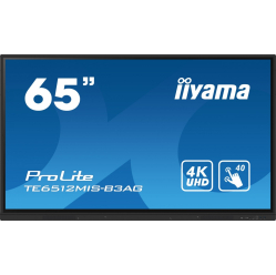 IIYAMA 65 cali ProLite TE6512MIS-B3AG 40pkt IPS 4K 24/7 7H WiFi VGA HDMI USB-c Bluetooth metal 8ms Vesa 2x16W