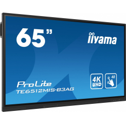 IIYAMA 65 cali ProLite TE6512MIS-B3AG 40pkt IPS 4K 24/7 7H WiFi VGA HDMI USB-c Bluetooth metal 8ms Vesa 2x16W