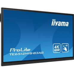 IIYAMA 65 cali ProLite TE6512MIS-B3AG 40pkt IPS 4K 24/7 7H WiFi VGA HDMI USB-c Bluetooth metal 8ms Vesa 2x16W