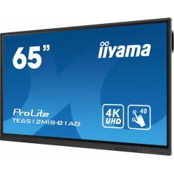 IIYAMA 65 cali ProLite TE6512MIS-B3AG 40pkt IPS 4K 24/7 7H WiFi VGA HDMI USB-c Bluetooth metal 8ms Vesa 2x16W