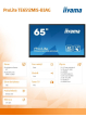 IIYAMA 65 cali ProLite TE6512MIS-B3AG 40pkt IPS 4K 24/7 7H WiFi VGA HDMI USB-c Bluetooth metal 8ms Vesa 2x16W