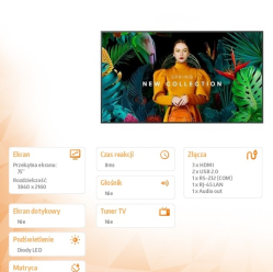Samsung QB75C 75 cali Błyszczący 16h/7 350(cd/m2) UHD S10 Player (Tizen 7) Wi-Fi/BT 3 lata On-Site (LH75QBCEBGCXEN)