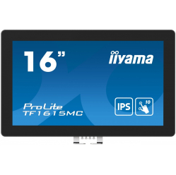 IIYAMA 15.6 cala TF1615MC-B1 IPS pojemnościowa 10 punktów 450cd/m2 IP65 7H HDMI DP VGA 