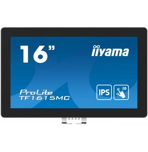IIYAMA 15.6 cala TF1615MC-B1 IPS pojemnościowa 10 punktów 450cd/m2 IP65 7H HDMI DP VGA