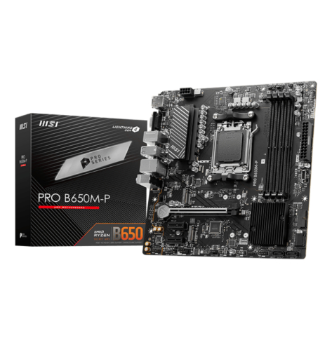 Płyta główna MSI PRO B650M-P AMD B650 Supports AMD Ryzen 7000 Series Desktop Processors Socket AM5 Support HDMITM 2.1 1x DP 1x VGA