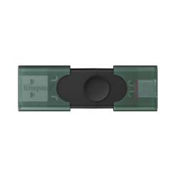 Pendrive KINGSTON DTDEG2/128GB 128GB USB-A USB-C 3.2 Gen 1 DataTraveler DuoG2 czarno-zielony