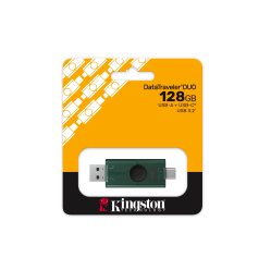 Pendrive KINGSTON DTDEG2/128GB 128GB USB-A USB-C 3.2 Gen 1 DataTraveler DuoG2 czarno-zielony