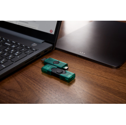 Pendrive KINGSTON DTDEG2/128GB 128GB USB-A USB-C 3.2 Gen 1 DataTraveler DuoG2 czarno-zielony