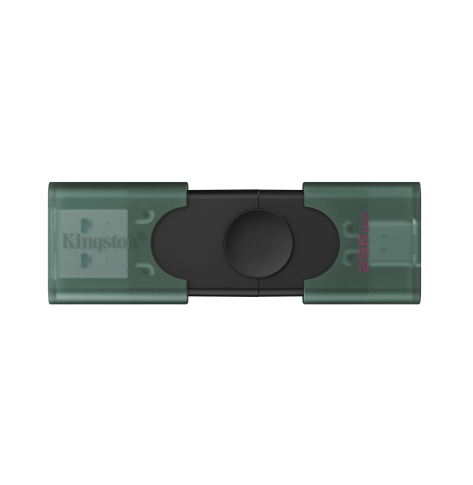 Pendrive KINGSTON DTDEG2/256GB 256GB USB-A USB-C 3.2 Gen 1 DataTraveler DuoG2 czarno-zielony