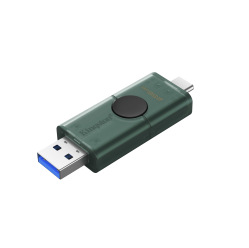 Pendrive KINGSTON DTDEG2/256GB 256GB USB-A USB-C 3.2 Gen 1 DataTraveler DuoG2 czarno-zielony