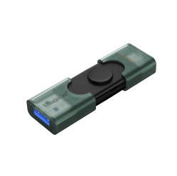 Pendrive KINGSTON DTDEG2/256GB 256GB USB-A USB-C 3.2 Gen 1 DataTraveler DuoG2 czarno-zielony