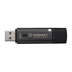 Pendrive KINGSTON IKLP50G2/64GB 64GB USB-A 3.2 Gen 1 IronKey Locker Plus 50 G2 FIPS 197 AES-256 czarny