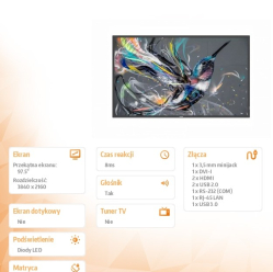 Monitor Philips 98BDL3650Q 98 8ms 16:9 Public Display 