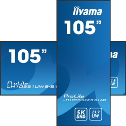 Monitor IIYAMA LH10551UWS-B1AG 104.7 21:9 24/7 IPS SLIM USB-C 4xUSB HDMI DP RJ45 S/PDIF