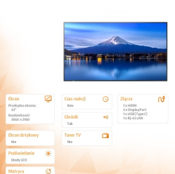 Monitor Sharp MultiSync PNP436 43 UHD 24/7 700cd/m2 