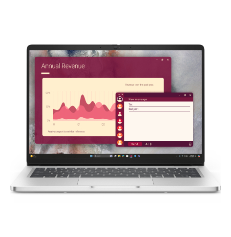 Laptop DELL Pro 14 PC14250 14 FHD+ Core Ultra-5 225U 16GB 256GB SSD FPR SCR BK W11P 3YPS Platinum Silver
