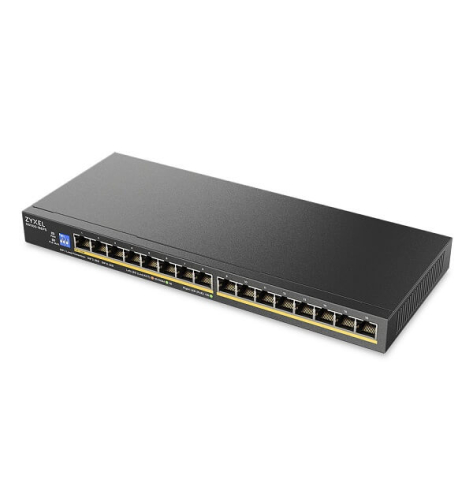 Switch ZYXEL GS1100-16EPS Slimline PoE+ 135W 16 port Gigabit DIP selector Unmanaged
