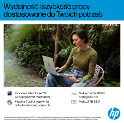 Laptop HP OmniBook 7 16-az0222nw Core 5 210H 162K AG 16GB 512GB 5 Mpx IR 70Wh Win11 Glacial Silver 2Y