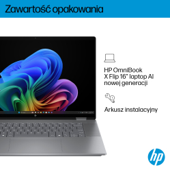Laptop HP OmniBook X Flip 16-ar0016nw 16 2K Touch OLED IPS Ryzen AI 5 340 16GB 1TB Radeon 840M 68Wh Win11 Meteor Silver 2Y