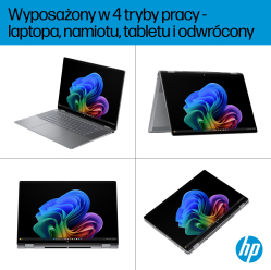 Laptop HP OmniBook X Flip 16-ar0016nw 16 2K Touch OLED IPS Ryzen AI 5 340 16GB 1TB Radeon 840M 68Wh Win11 Meteor Silver 2Y