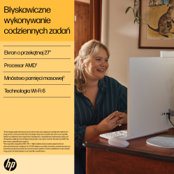 HP 27-cr0232nw AIO Ryzen 5 7520U 27.0FHD IPS AG 16GB 512GB Radeon 610M Win11 2Y Shell White