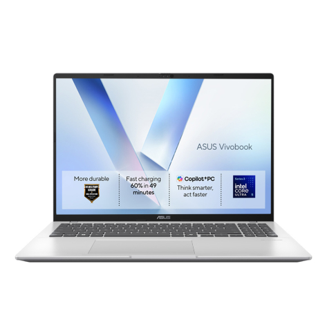 ASUS Vivobook 16 X1607AA-MB010W 16 WUXGA IPS 60Hz Ultra 5-325 16GB 512GB WIFI BT 42WHrs Win11 Cool Silver