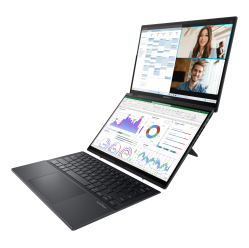 ASUS Zenbook Duo UX8406CA-QL121W Ultra 7-255H 2x14 OLED FHD Touch 60Hz 32GB 1TB Glossy WIFI BT Win11 Inkwell Gray