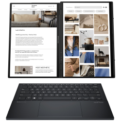 ASUS Zenbook Duo UX8406CA-QL121W Ultra 7-255H 2x14 OLED FHD Touch 60Hz 32GB 1TB Glossy WIFI BT Win11 Inkwell Gray