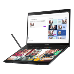 ASUS Zenbook Duo UX8406CA-QL121W Ultra 7-255H 2x14 OLED FHD Touch 60Hz 32GB 1TB Glossy WIFI BT Win11 Inkwell Gray