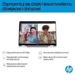 Laptop HP OmniBook Flip 14 WUXGA Touch IPS Ryzen AI 5 340 16GB 512GB BT BLKB x360 Win11 Meteor Silver 2Y