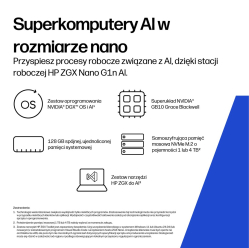 HP ZGX Nano G1n AI GB10 128GB 4 TB Linux Mini AI Workstation AI Czarny