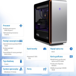 Dell Alienware Area-51 R8 - AAT2265 Win11 Home  AMD Ryzen 7 9700X 32GB 1TB  NVIDIA GeForce RTX 5080 2Y AlienwareEliteCare